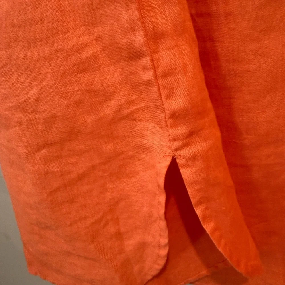 Tommy Bahama Coral Pocketed linen shirt dress size XL - Picture 8 of 11